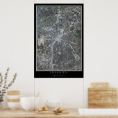 Charlotte North Carolina Satellite Poster Map (Keuken)