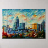 Charlotte, North Carolina Skyline Canvas Print (Voorkant)