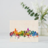 Charlotte North Carolina Skyline Cityscape Briefkaart (Staand voorkant)