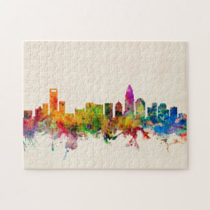 Charlotte North Carolina Skyline Cityscape Legpuzzel