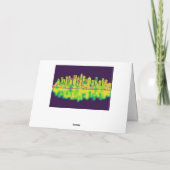 Charlotte North Carolina Skyline Feestdagen Kaart (Achterkant)