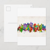 Charlotte North Carolina Skyline Feestdagenkaart (Voorkant / Achterkant)