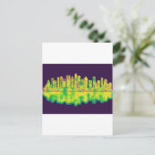 Charlotte North Carolina Skyline Feestdagenkaart (Staand voorkant)