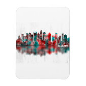 Charlotte North Carolina Skyline Magneet (Verticaal)
