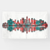 Charlotte North Carolina Skyline Spandoek (Horizontaal)