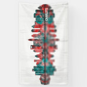 Charlotte North Carolina Skyline Spandoek (Verticaal)