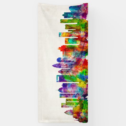 Charlotte North Carolina Skyline Spandoek (Verticaal)