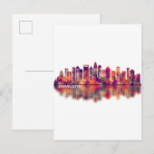 Charlotte North Carolina Skyline Uitnodiging Briefkaart (Voorkant / Achterkant)