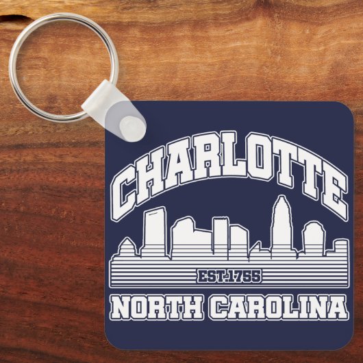 Charlotte, North Carolina Sleutelhanger (Voorkant)