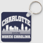 Charlotte, North Carolina Sleutelhanger (Achterkant)