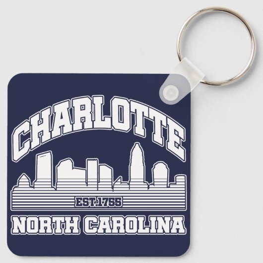 Charlotte, North Carolina Sleutelhanger (Achterkant)