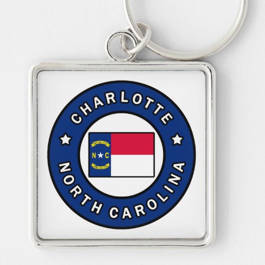 Charlotte North Carolina Sleutelhanger (Voorkant)