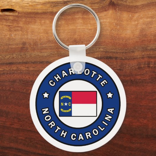 Charlotte North Carolina Sleutelhanger (Voorkant)