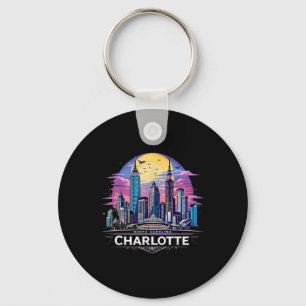 Charlotte North Carolina Sunset Skyline Ci Sleutelhanger