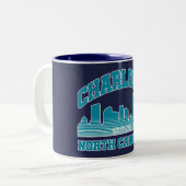 Charlotte, North Carolina Tweekleurige Koffiemok (Voorkant links)