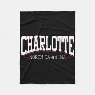 Charlotte North Carolina Vakantie College Stijl Nc Fleece Deken