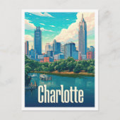 Charlotte North Carolina Verenigde Staten Reisillu Briefkaart (Voorkant)
