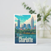 Charlotte North Carolina Verenigde Staten Reisillu Briefkaart (Staand voorkant)