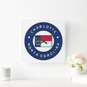 Charlotte North Carolina Vierkante Klok (Huis)