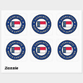 Charlotte North Carolina Vierkante Sticker (Vel)