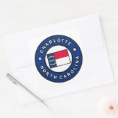 Charlotte North Carolina Vierkante Sticker (Envelop)