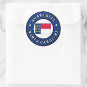 Charlotte North Carolina Vierkante Sticker (Tas)