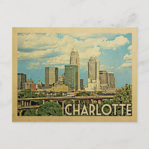 Charlotte North Carolina Vintage Travel Briefkaart