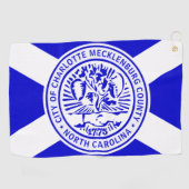 Charlotte (North Carolina) vlag Golf Towel Golfhanddoek (Horizontaal)
