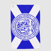 Charlotte (North Carolina) vlag Golf Towel Golfhanddoek (Voorkant)