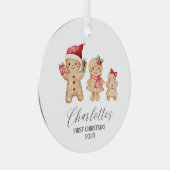 Charlotte Personalized Baby's First Christmas Metalen Ornament (Voorkant Rechts)