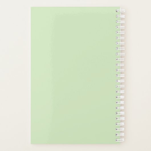 Charlotte Personalized Blue Waterverf Heart Planner (Achterkant)