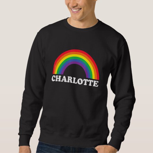 Charlotte Rainbow LGBTQ Gay Pride Lesbians Queer Trui (Voorkant)
