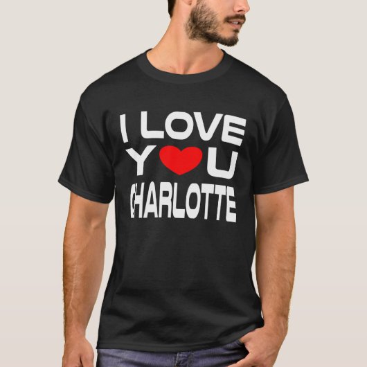 Charlotte Red Heart to say Honey I love you T-shirt (Voorkant)