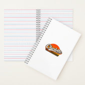 Charlotte Retro Sunset Personalized Name Design Notitieboek (Binnen)