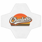 Charlotte Retro Sunset Personalized Name Design Voetbal (Enkel)