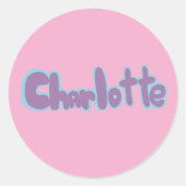 Charlotte  ronde sticker (Voorkant)