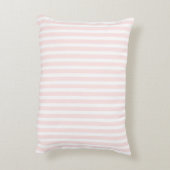 Charlotte Roze en White Stripes Baby Roze Decoratief Kussen (Achterkant (Verticaal))