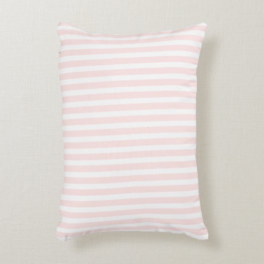 Charlotte Roze en White Stripes Baby Roze Decoratief Kussen (Voorkant(Verticaal))