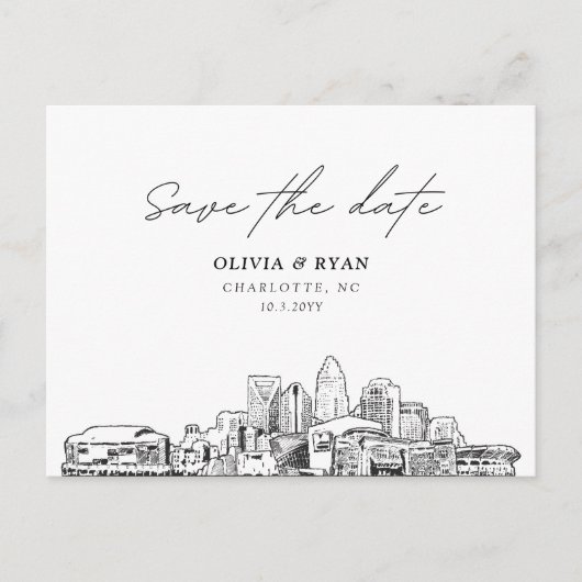 Charlotte Save the Date Briefkaart Wedding (Voorkant)