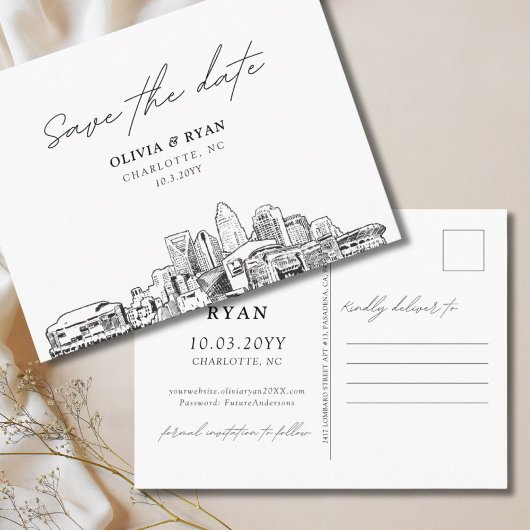 Charlotte Save the Date Briefkaart Wedding