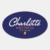 Charlotte Script Ovale Sticker (Voorkant)