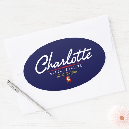 Charlotte Script Ovale Sticker (Envelop)