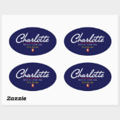 Charlotte Script Ovale Sticker (Vel)