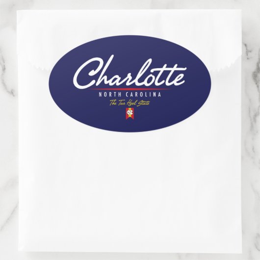 Charlotte Script Ovale Sticker (Tas)