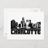 Charlotte Skyline Briefkaart (Voorkant / Achterkant)