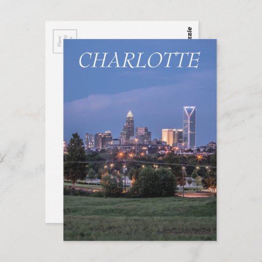 Charlotte skyline briefkaart (Voorkant / Achterkant)