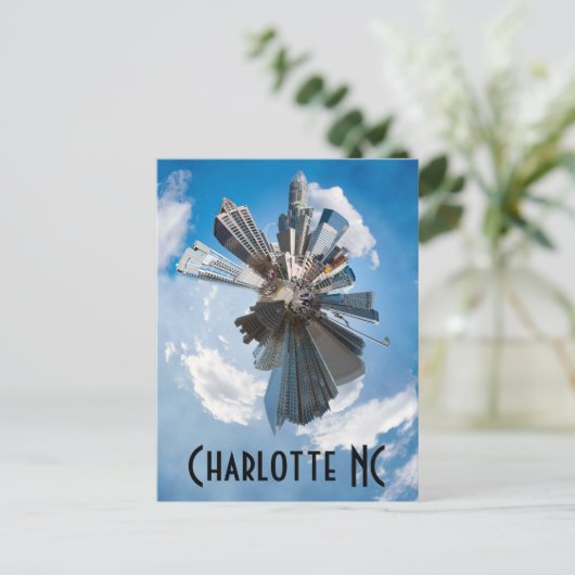 charlotte skyline briefkaart (Staand voorkant)