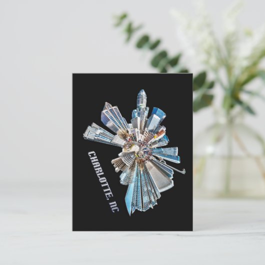 charlotte skyline briefkaart (Staand voorkant)