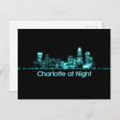 Charlotte Skyline Briefkaart (Voorkant / Achterkant)