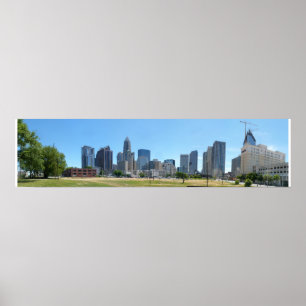 Charlotte Skyline Day - vol @ 30.5x7.5 Poster